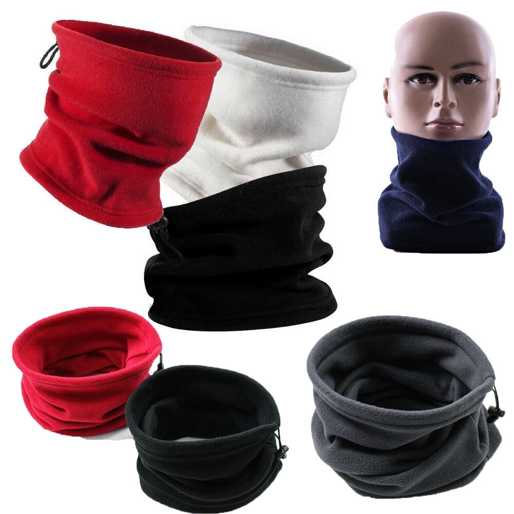 Miehet naiset talvi lämmin vaellushuivi retkeilypyörä polar fleece ulkona säärystin lämpimämpi kaulaputki pehmeä päähineet hupullinen ruokalappu