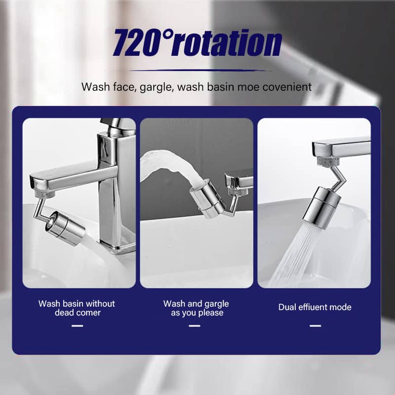 Universal 720 Graden Kraan Filter Hoofd Anti Splash Filter Mobiele Keuken Kraan Waterbesparende Nozzle Spuit Kraan Extender