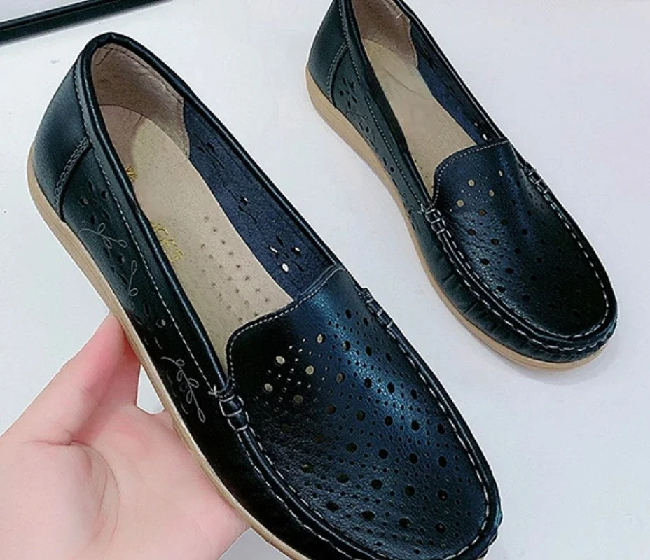 2024 estate nuova moda punta rotonda scarpe da infermiera suola morbida sandali antiscivolo scarpe basse scarpe sportive casual traspiranti da donna