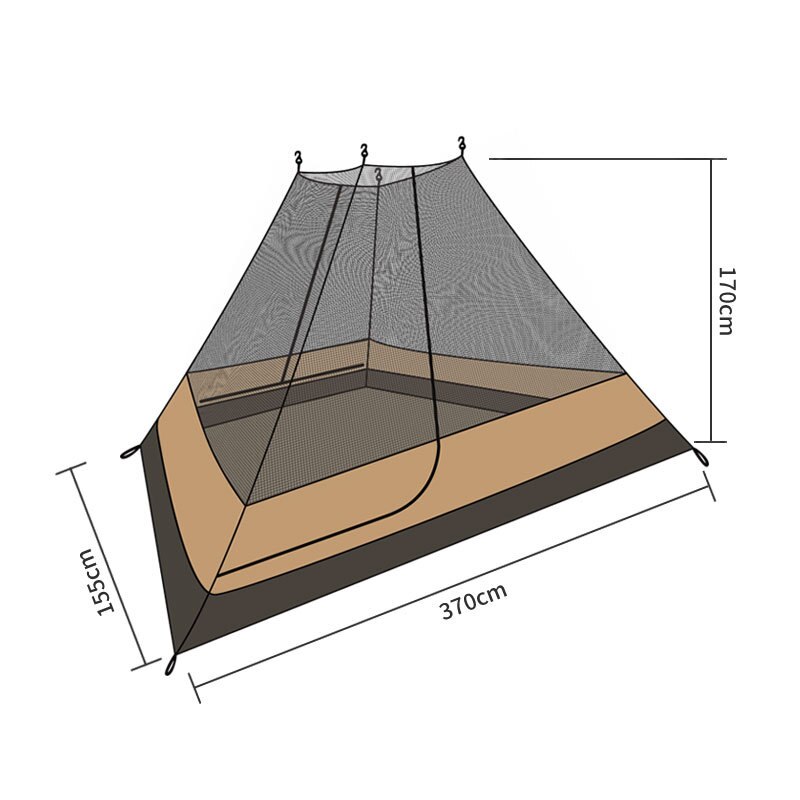 Opknoping Binnentent/Onderkant Mat Voor Piramide Indian Onderdak Anti-Regenbui Outdoor Camping Yurt Met Schoorsteen Gat 400*350*240Cm