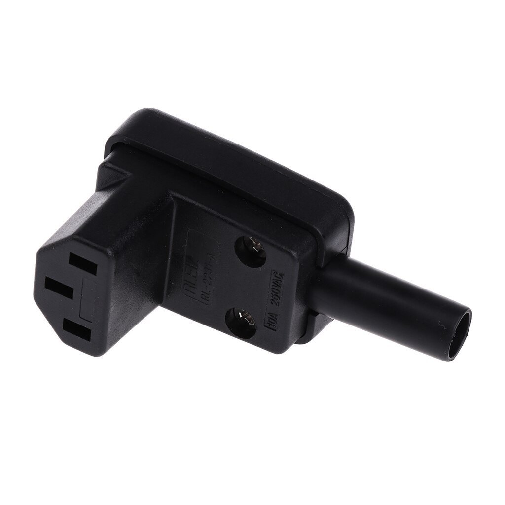 IEC C13 Right Angle Female 10A 250V Socket Plug Connector Adapter Outlet