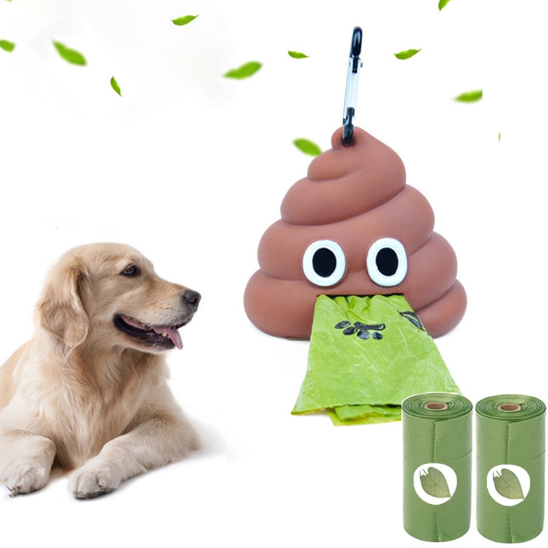 Pet Dog Poop Bag Dispenser Waste Garbage Holder Dispensers Shape Holder Storage Box Waste Bag Trash Cleaning Dog Toy