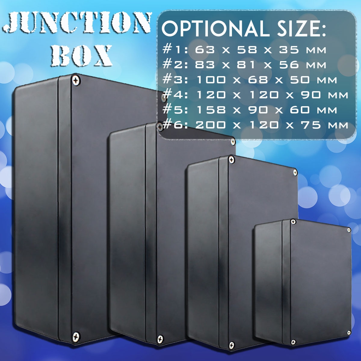 Caixa de plástico à prova dip67 água ip67 eletrônico à prova dip67 água projeto instrumento caso elétrico caixa de projeto abs junção ao ar livre