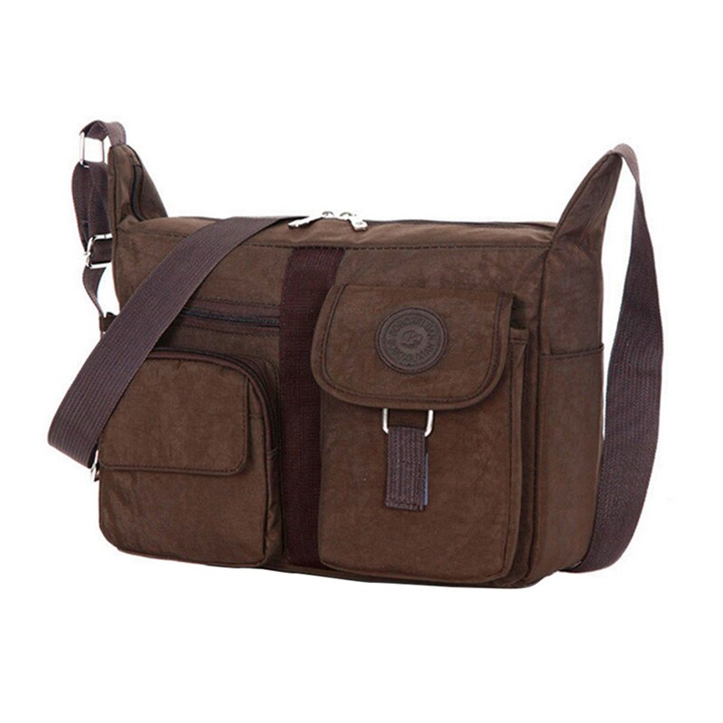 Waterproof Nylon Women Messenger Bags Vintage Hobos Ladies Handbag Female Crossbody Bags Shoulder Bags Casual Travel bag: brown