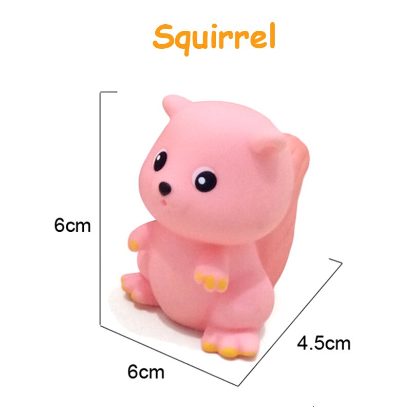 Baby Bath Toy Swimming Pool Baby Toys Kids Water Spray Colorful Car Boat Train Soft Rubber Toys for Boys Girls Safe Material: Squirrel