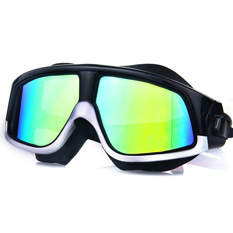 Zwemmen Bijziendheid Bril Professionele Zwemmen Bril Anti Fog Uv Bescherming Geen Lekkende Voor Volwassen Mannen Vrouwen Bijziendheid Bril Set: Silver Flat Glasses