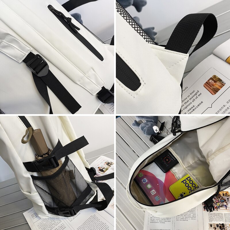 Stilvoller Rucksack für damen, 2022 geräumige schulranzen für paare, einfarbig, schlichte schülerrucksäcke für Teenager, jungen und mädchen