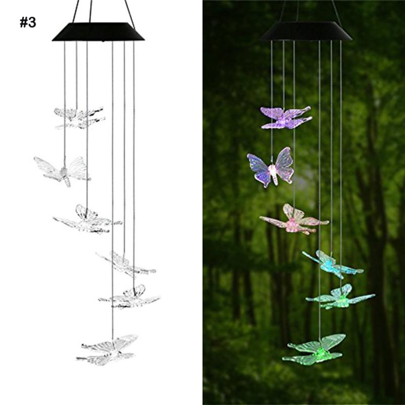 Led Zonne-energie Zonne-energie Wind Chime Light Led Opknoping Hanger Spinner Windchime Outdoor Thuis Tuin Decoratieve Craft: 03