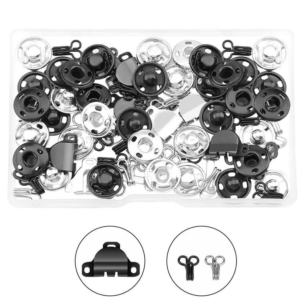 100pcs Sewing Supply Sew Accessory Durable Practical Versatile Sewing Hook Snap Fastener for Bras Clothes Skirt