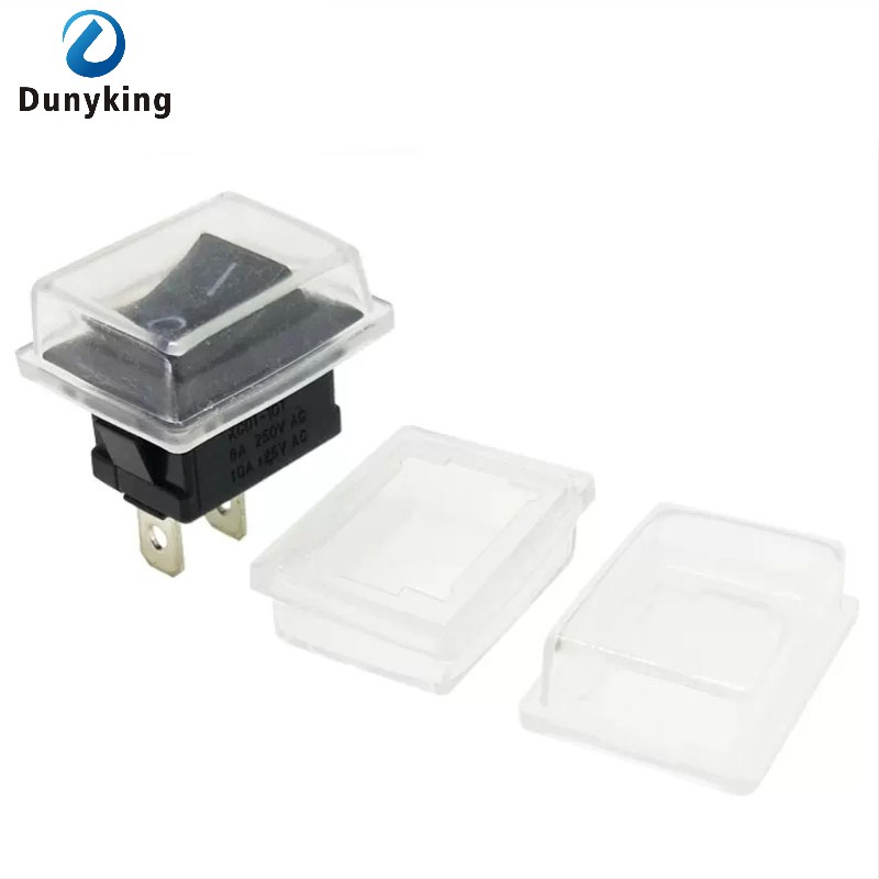 2/5/10 Uds Mini interruptor basculante KCD1, ON/OFF, equipo eléctrico, 2 pines, 2 posiciones, 15*21mm, 6A 250VAC/10A 125VAC, sin LED: L / Castaño