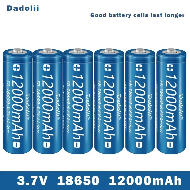 Lithium ion rechargeable battery for flashlight, 18650 V rechargeable battery, 3.718650 mAh capacity, 12000: Pink