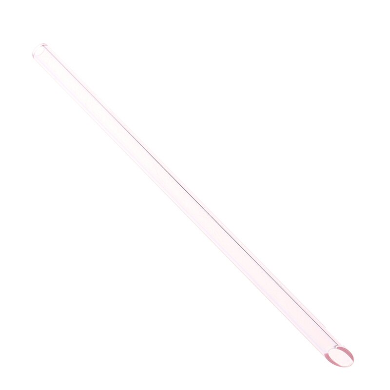 1 set herbruikbare glazen rietjes voor bruiloften, cocktails, sap, verjaardagsfeesten: Roze