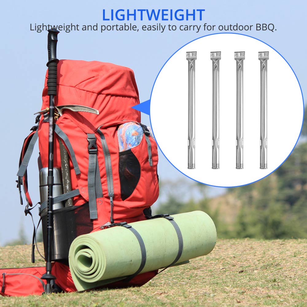 4 pièces gril brûleur brûleur universel en acier inoxydable Tube brûleur gril gaz gril accessoires accessoires de cuisson remplacement