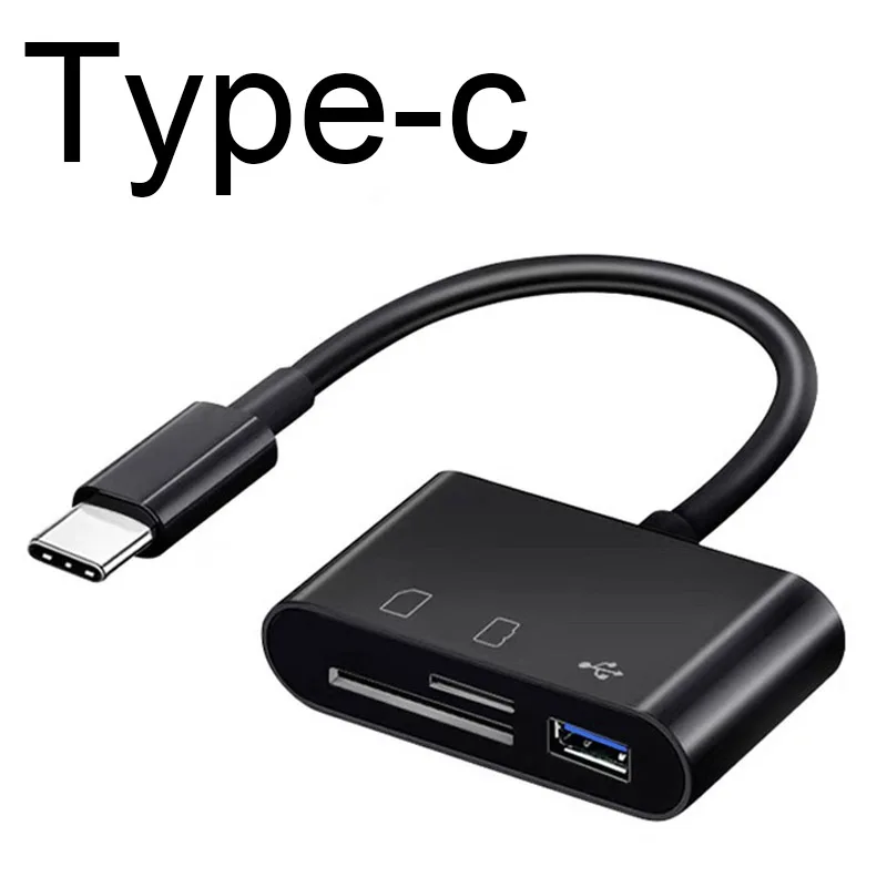 Type-C Adapter TF CF SD Geheugenkaartlezer OTG Schrijver Compact Flash USB-C Voor IPad Pro Huawei Voor Macbook USB Type C Kaartlezer: green