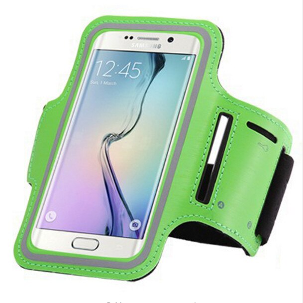 Sport armbånds taske til xiaomi redmi 4 pro etui vandtæt messing touch screen taske til redmi note 4 4x note 3 pro armbånd: Grøn
