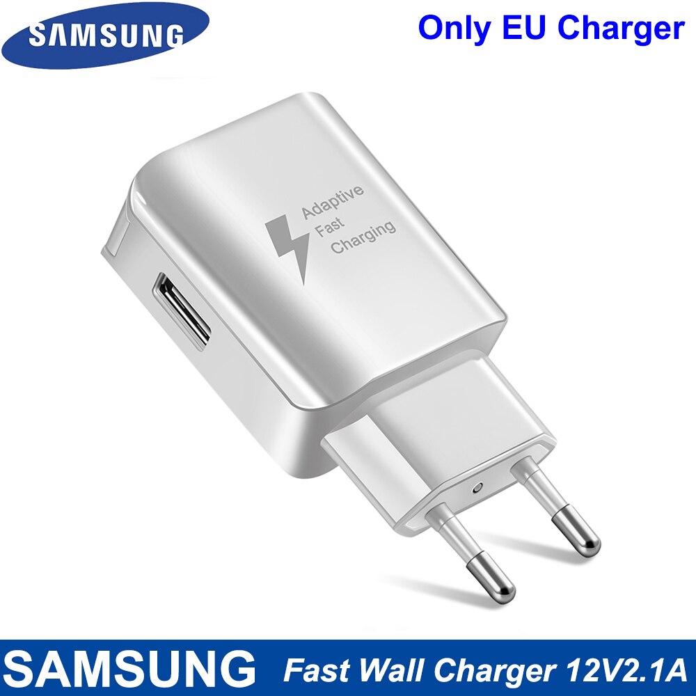 Samsung EP-TA300 EU Charger 25W 12V 2.1A Fast Wall Charger For Samsung Galaxy S10 S9 S8 Plus S7 Note9 8 7 FE Tab Note A S Series: Only EU Charger