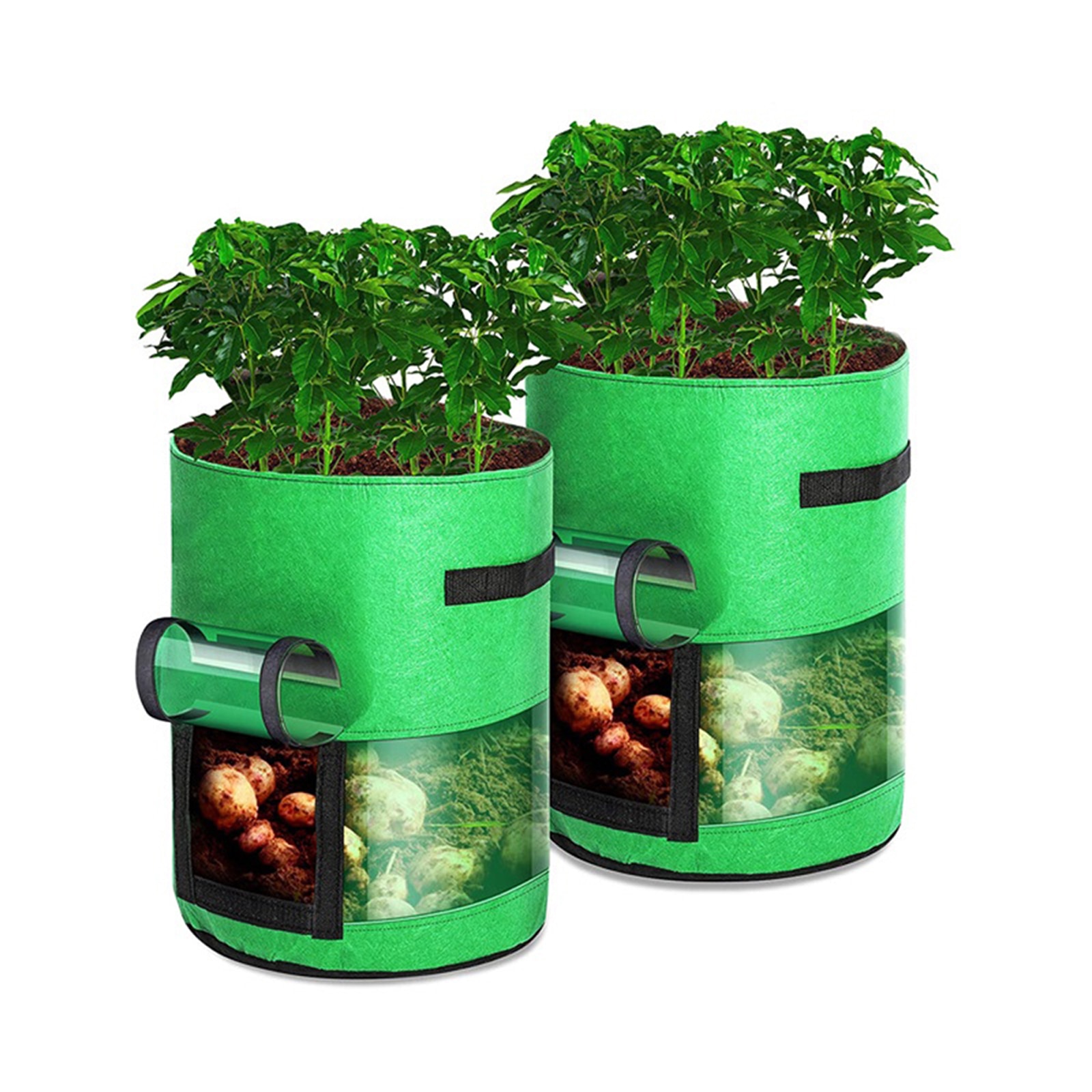 1Pcs Aardappel Planten Zak Met Transparante Effectieve Temperatuur Isolatie Plantaardige Pot Planten Grow Bag Tuin Gereedschap