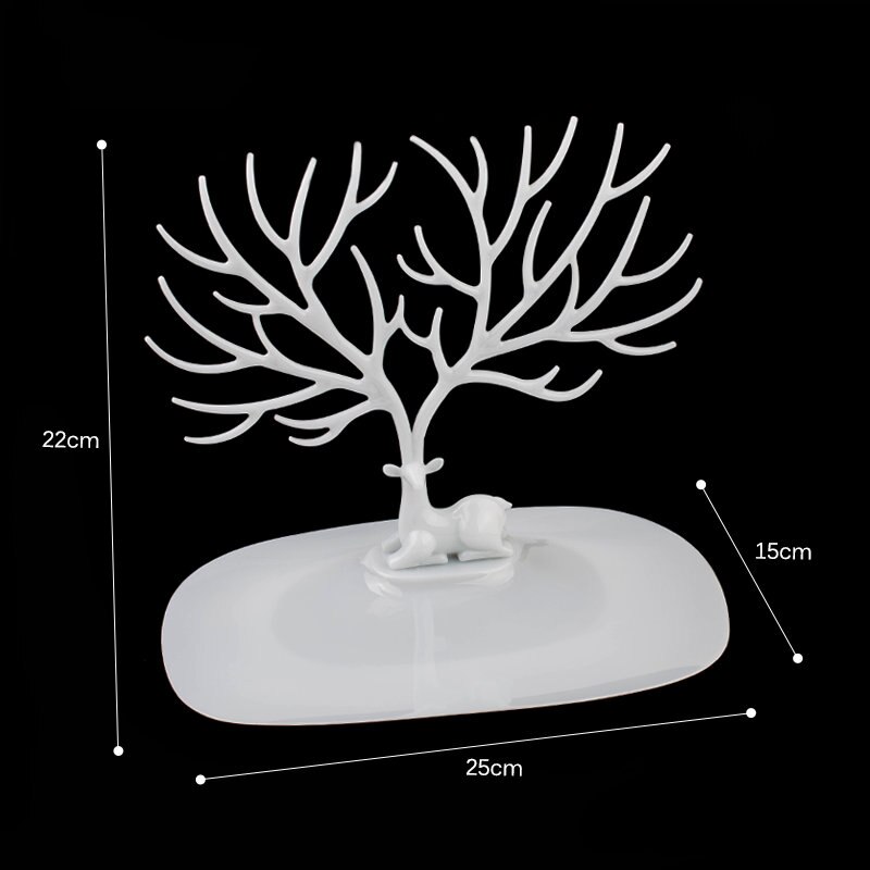 1pz ottavino Cervo Schermo di In piedi Gioielli Vassoio di Gioielli Albero Orecchino Titolare Della Collana dell'anello Del Pendente Del Braccialetto di Visualizzazione di Stoccaggio Rastrelliere