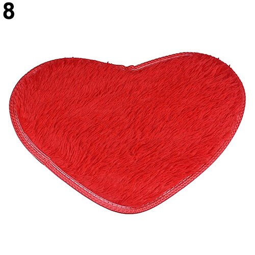 Elsker hjerteform skridsikker bademåtte køkken stue badeværelse tæppe: Rød