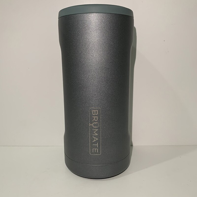 Bier Koeler Kan Cover 12Oz Slanke Blikjes Dubbele Wand 304 Roestvrij Staal Cup Cover Fles Houder Voor Camping Wandelen reizen: Gray