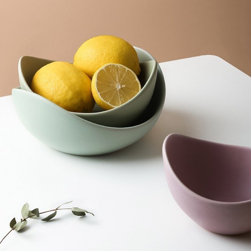 Blume Keramik Schüssel Gerichte Und Platten setzt Salat Platte Lagerung Obst 3/4/5 stücke einstellen Erzähler Geschirr einstellen Weihnachten