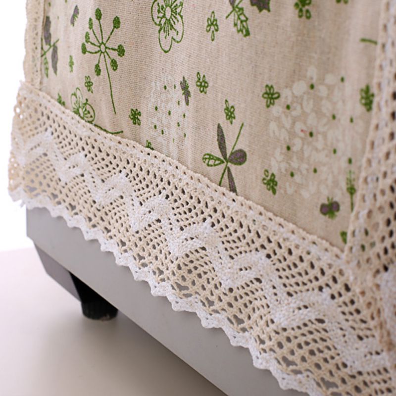 Microwave Cover Flower Language Green Oven Dust Cover