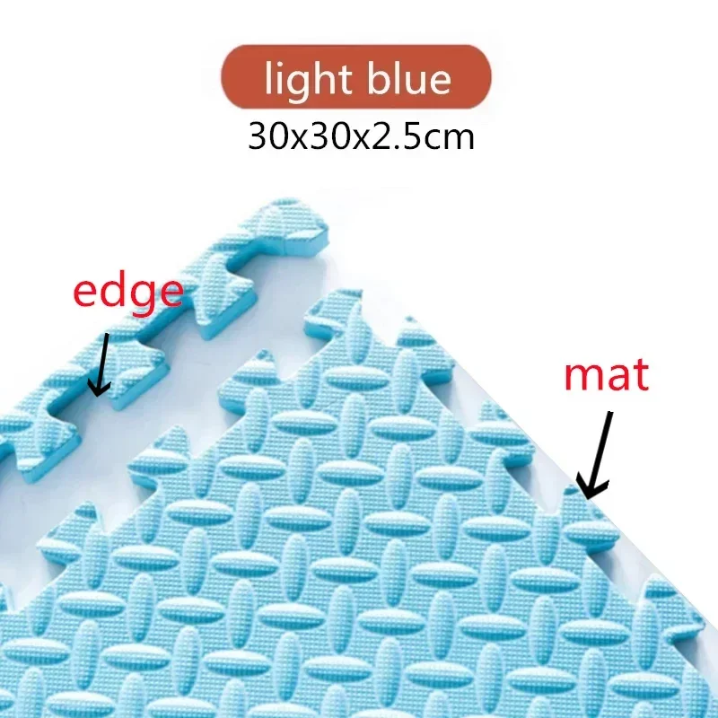 2.5Cm Dikke Baby Puzzel Matten Speelkleed Kids Grijpende Tegels Speelgoed Tapijt Zachte Klimmen Pad Eva Woonkamer Tatami spelen Matten: Sky Blue