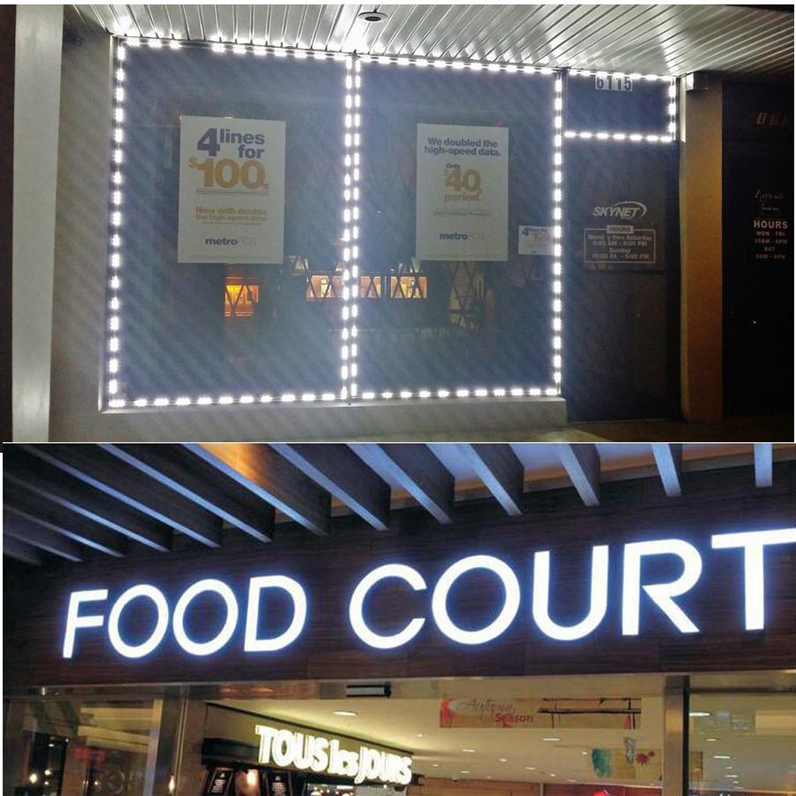 1Pcs Led Strip Module 12V Cob Licht Reclame Teken Backlight Winkel Banner Waterdichte IP65 Wit Rood Groen blauw