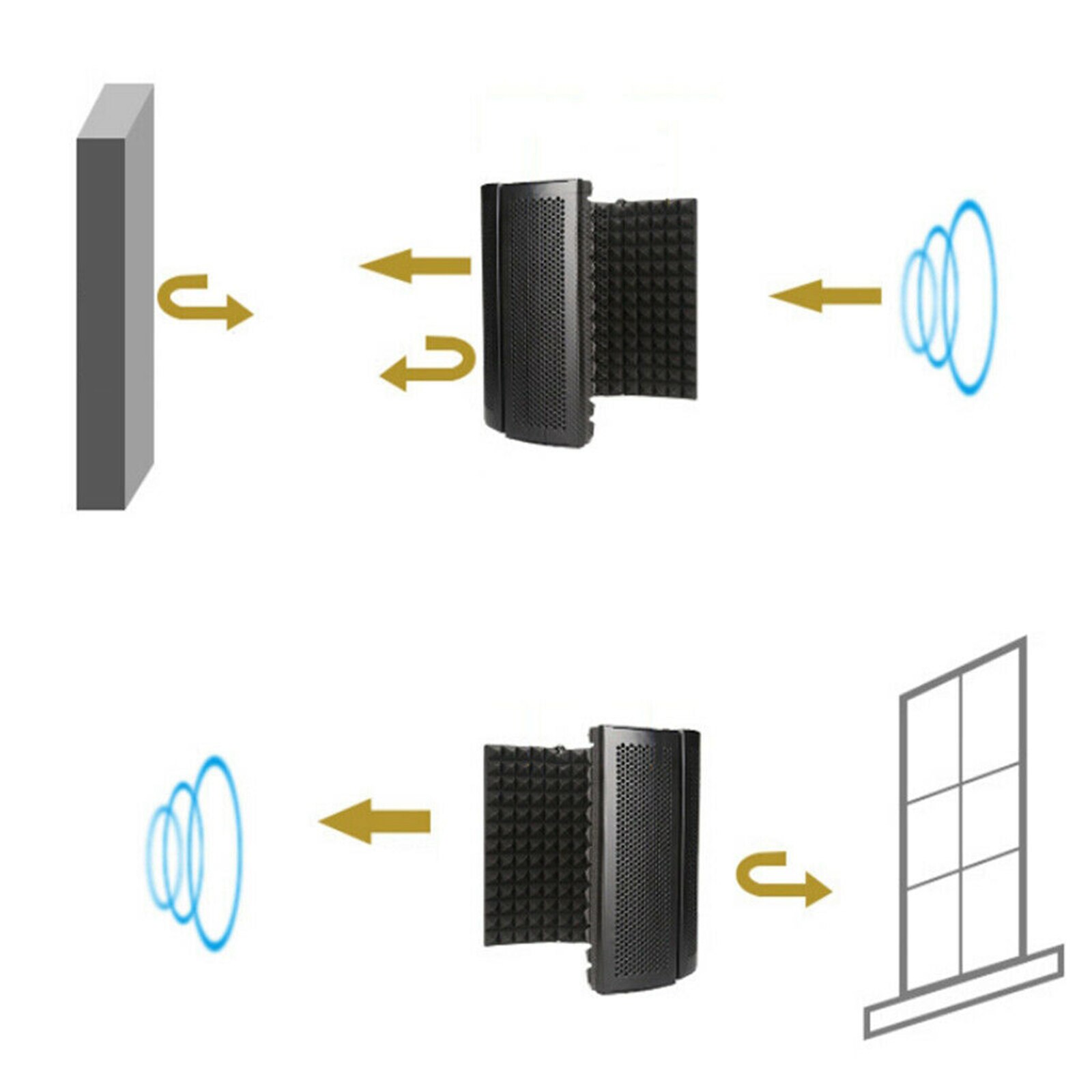 Stand Mount or Tabletop Microphone Booth Studio Recording Vocal Isolation Shield