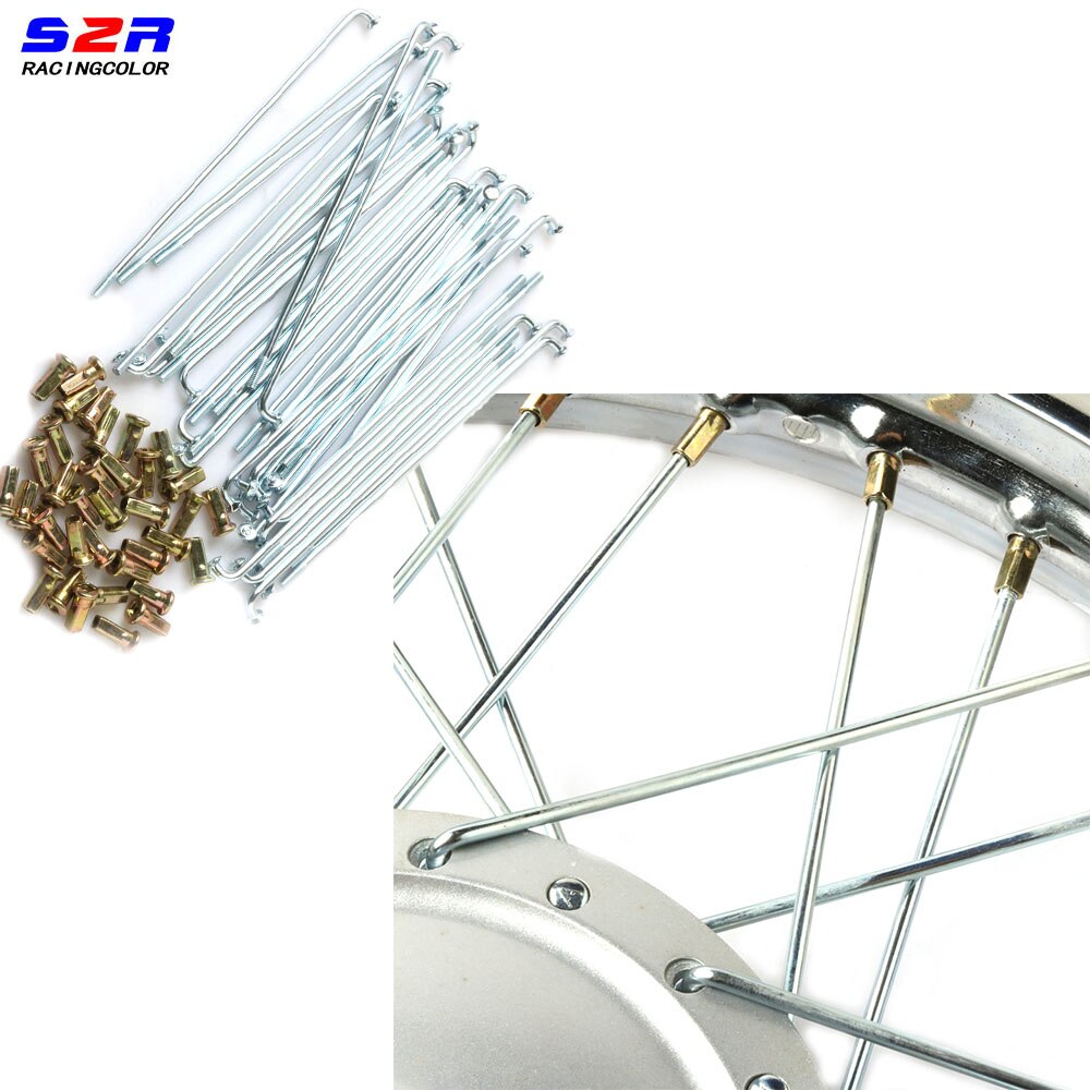 S2R for YAMAHA YBR125 YBR YB 125 Motorcycle Wheel Spokes Spoke Set Kit with Screw Stainless Steel Rim Wheel Spare Parts 36PCS
