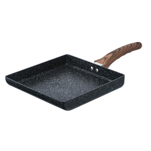 Japanse Stijl Mini Koekenpan Omelet Antikleeflaag Ei Steak Bacon Koekenpan Wok Grill Pan Schraper Keuken Kookgerei pot: 20x19x37