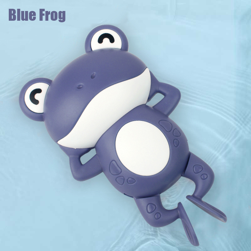 Nuovi giocattoli per bambini anatre da bagno per bambini piscina bagno giocattolo gioco acqua orologio da bagno vasca da bagno piccola anatra carina giocattoli per bambini: Blue Frog