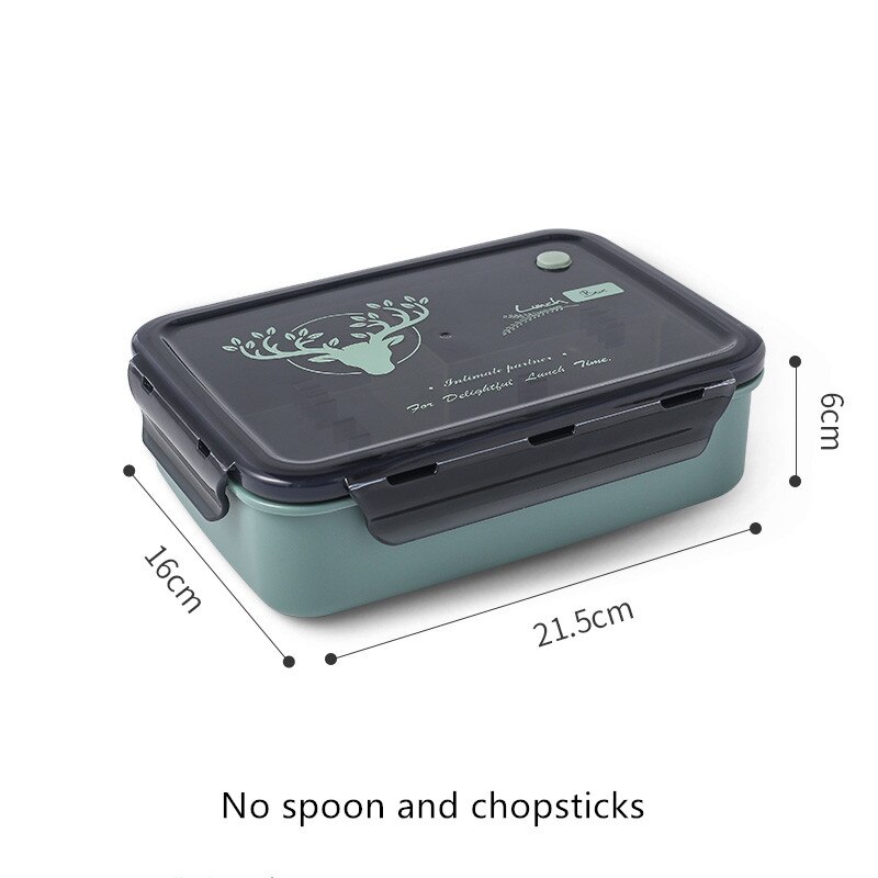 1100ml Portable Lunch Box Microwave Oven Bento Box Healthy Plastic Food Storage Container Lunchbox BPA Free: Blue A