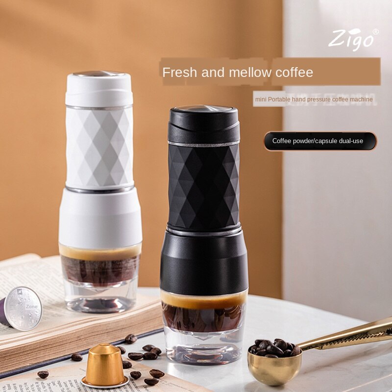 Portable hand press espresso machine outdoor Mini coffee cup pot
