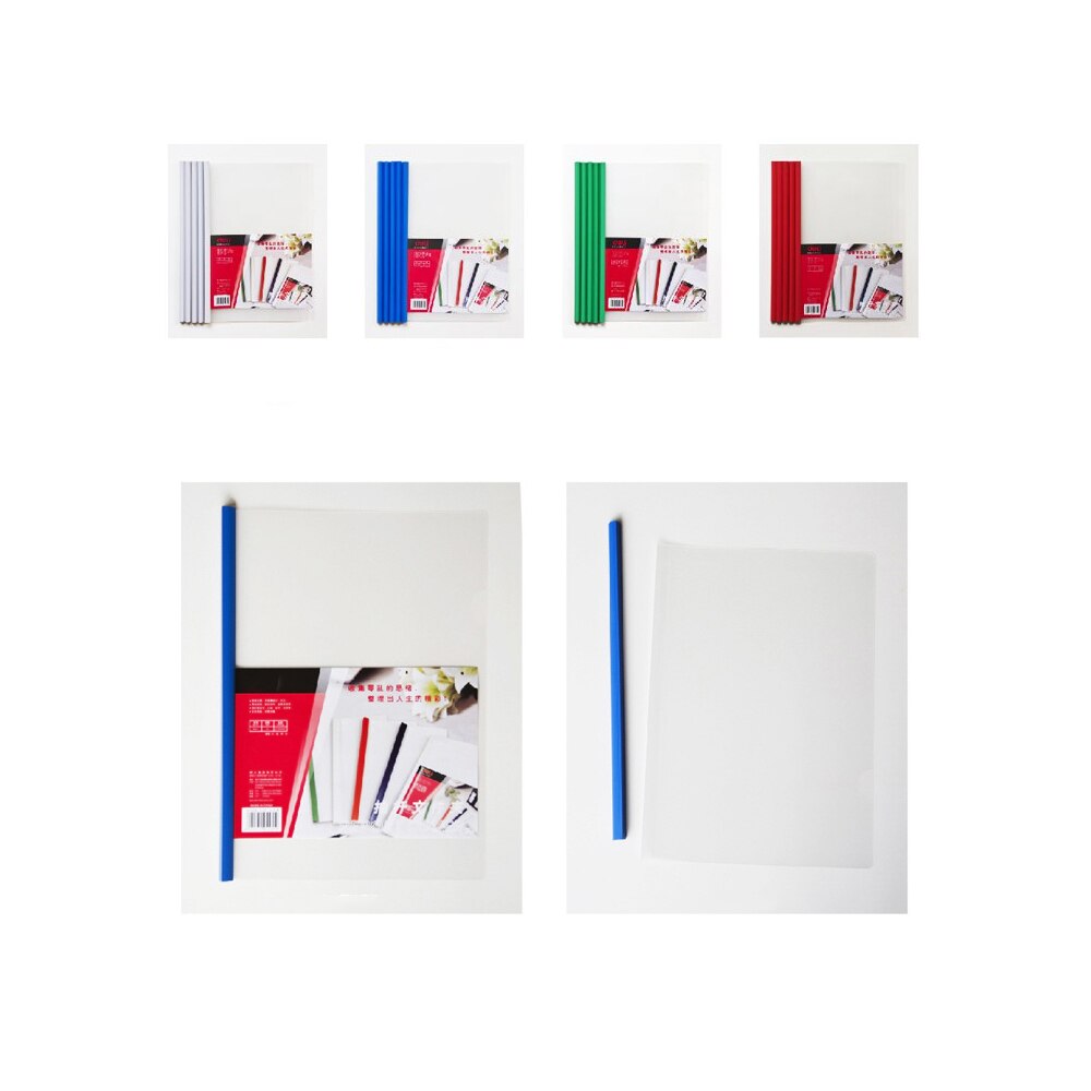 5 stk/parti plastik  a4 mappe til skolepapir & kontorartikler