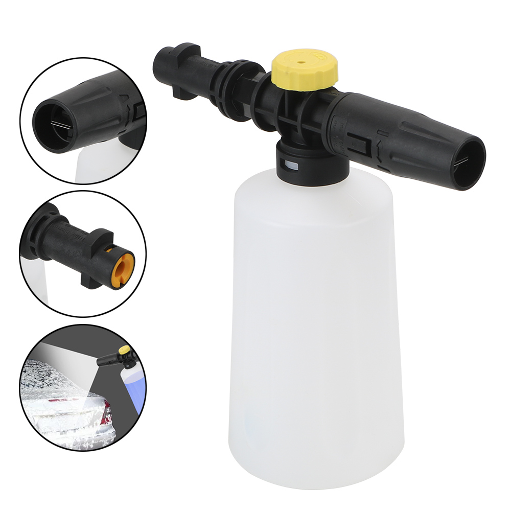 Auto Zeep Schuim Generator Voor Karcher K2 K3 K4 K5 K6 K7 Hoge Hogedrukreinigers Verstelbare Spuit Nozzle 750Ml sneeuw Foam Lance Tool