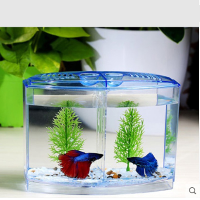 Small Fish Tank Aquarium Tank Kit Beta Fish Tank Set Fish Bowl Accessories for Reptile Jellyfish Goldfish Shrimp Moss Crab