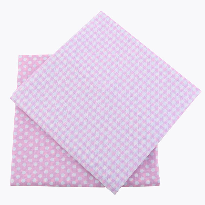 Nanchuang 7 stks/partij Roze Dunne Katoenen Stof Lage Dichtheid Patchwork Doek Voor DIY Handgemaakte Naaien Tissue Handwerken Patroon 50x50cm