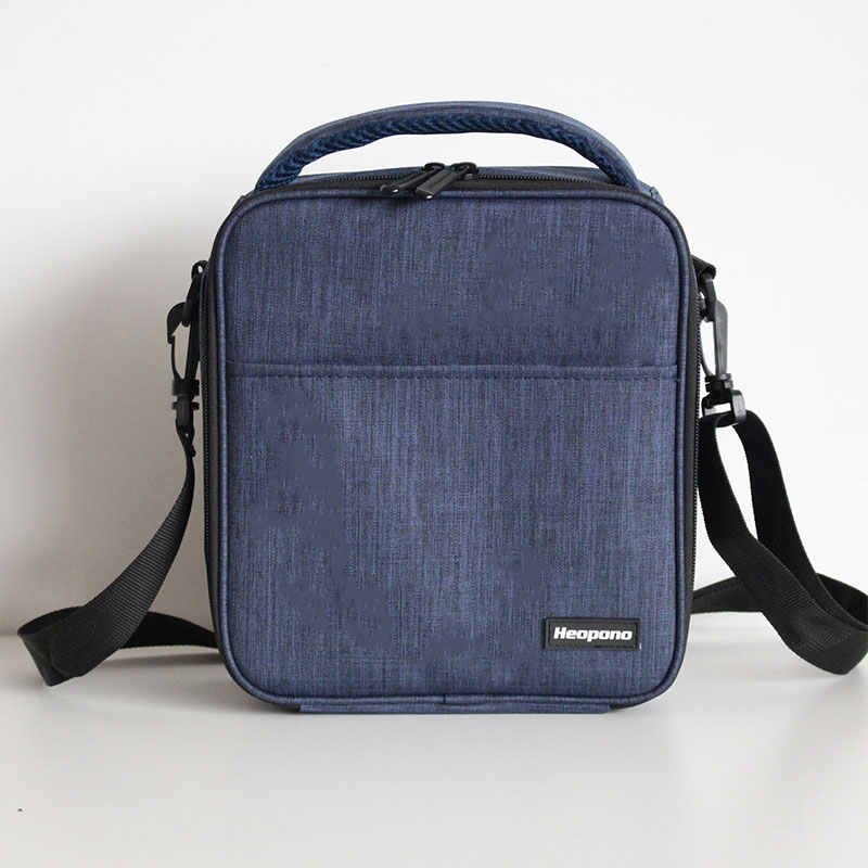 Heopono fitness Poliestere di Alluminio con Cerniera Scatola del dispositivo di Raffreddamento di Modo Nizza di Disegno Crossbody del Sacchetto di Pranzo Termica: marina militare blu