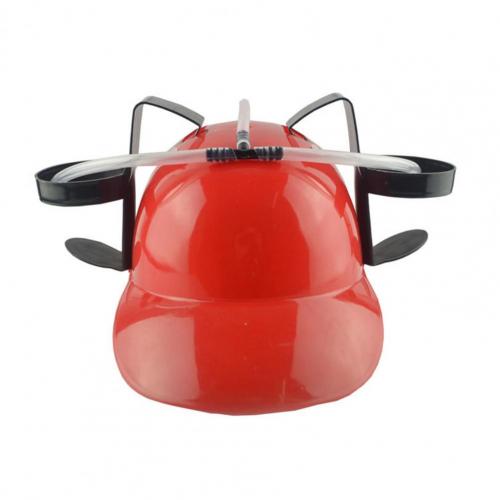 Casco para beber cerveza y refresco, sombrero para de cumpleaños, juguete único y fresco, bebida manos libres, juguete minero, novedad de: Rojo
