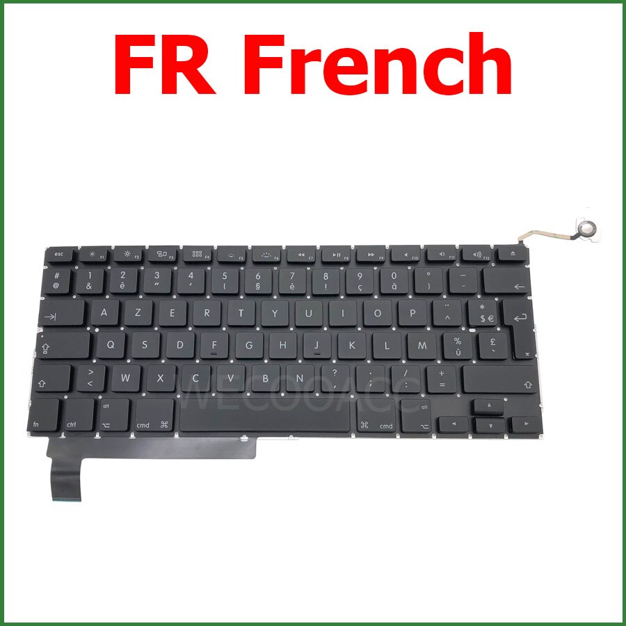 Laptop nowa klawiatura A1286 dla Macbook Pro 15 &quot;A1286 wymiana klawiatury UK US FR ES PT RU DE CH HU układ 2009 2010 2011 2012: FIOLETOWY