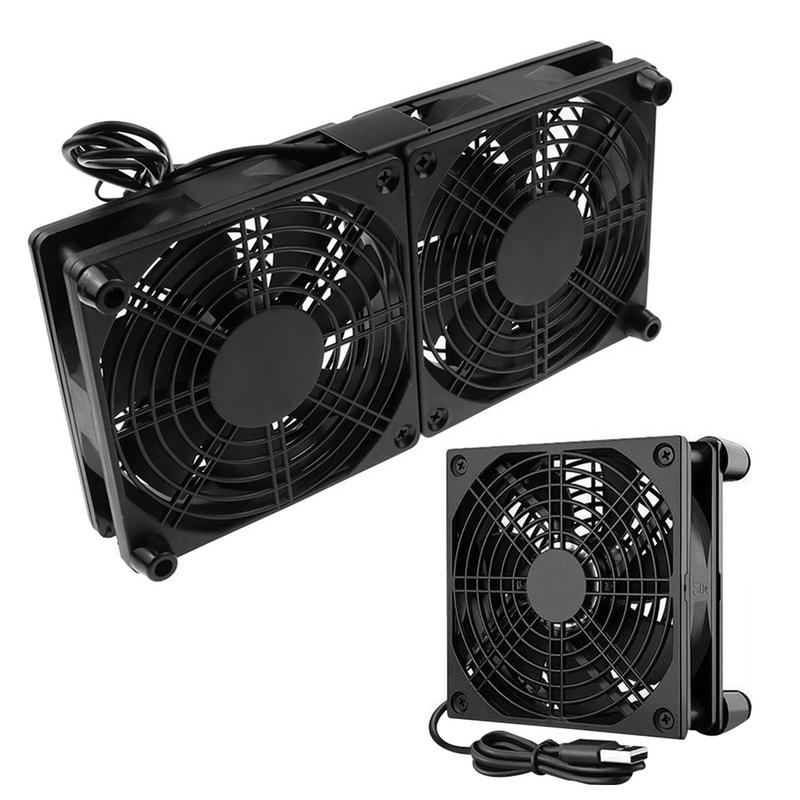 Lüfter für die Router-Kühlung | Tragbarer Lüfter für PC-Router, Gehäuselüfter | USB-betriebener Kühler-Gebläseventilator für Computerschränke mit Stark