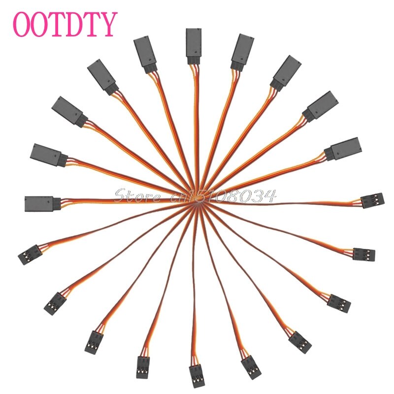 10Pcs 200mm Servo Lead Extension Wire Cable For RC Futaba JR Male to Female 20cm G08 Whosale