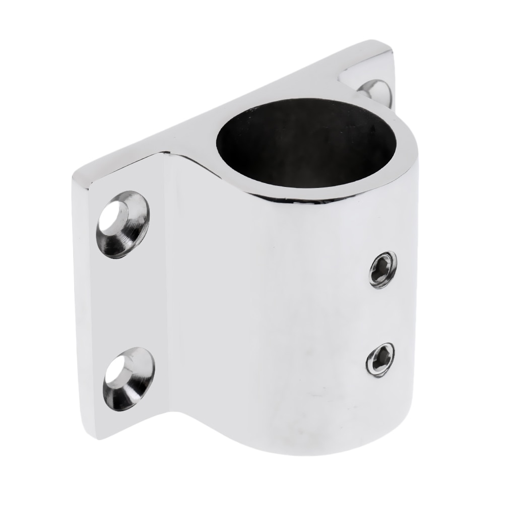316 Stainless Steel Boat Hand Rail Fittings 90 Degree Stanchion Rectangle Base Marine Deck Hardware for 25mm Tubing