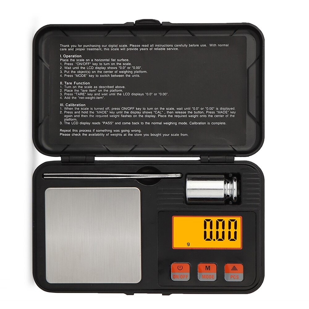 Báscula Digital de alta precisión de 200g/0,01g, báscula de joyería portátil, báscula pequeña para hornear, báscula de cocina