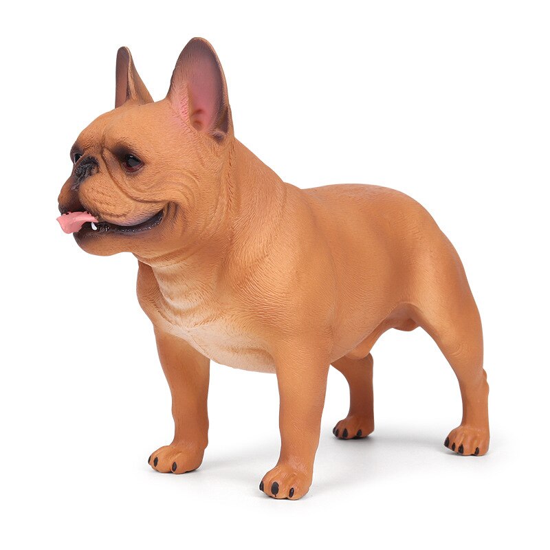 Modèle de chien de simulation statique, animal solide brun, grand bouledogue, jouet d'ornement pour enfants, chien: Default Title