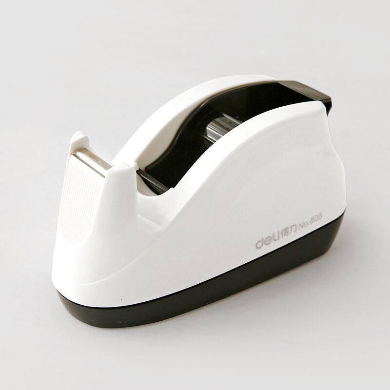 Deli Adhesive Tape Base Adhesive Tape Cutter Anti Slip Base Office Stationery Seal Stationery Washi Tape Dispenser Tape Holder: white