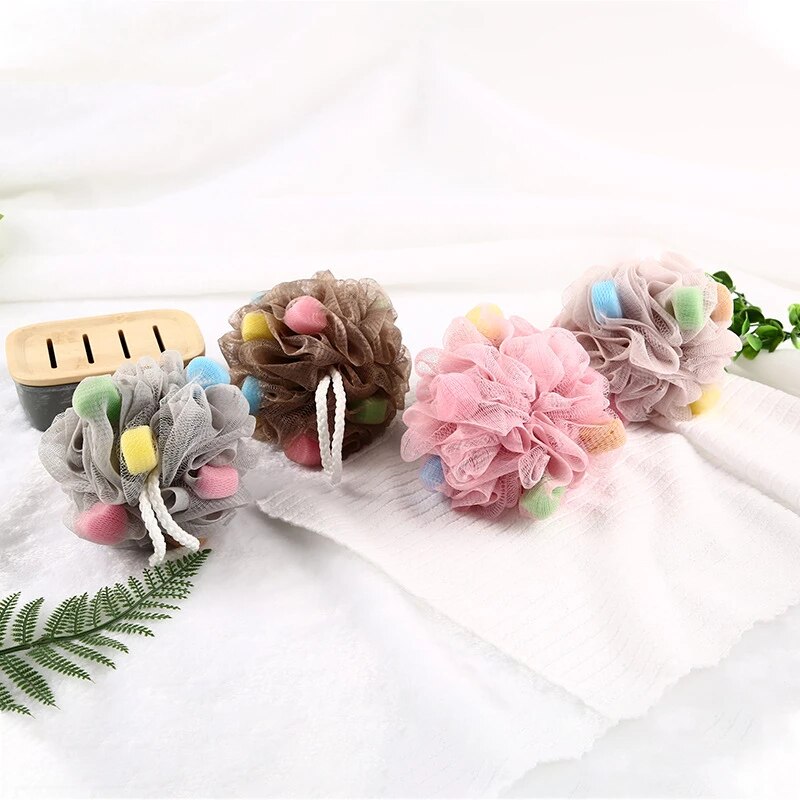 Mesh Spons Bal Ijs Patroon Body Scrub Reiniging Spons Badproducten 1 Pcs