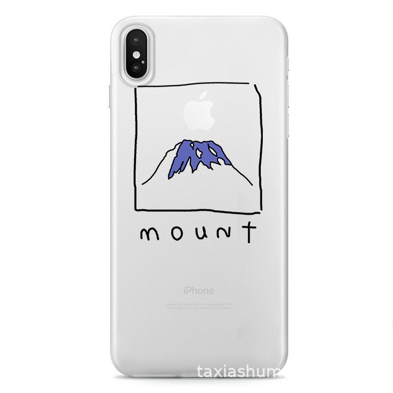 Japan Fuji Mountain Clear Case for iPhone cover X XR 11 Pro xs max case Graffiti Phone case silicon for coque iPhone 7 8 6S Plus: for iPhone 11