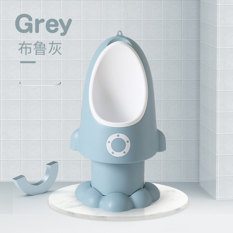 freundlicher Urinal freundlicher Wc Art Stehend Urinal Zauberstab-Wc für Jungen Tragbare Toilette Ausbildung Teilt Töpfchen: Rakete-grau